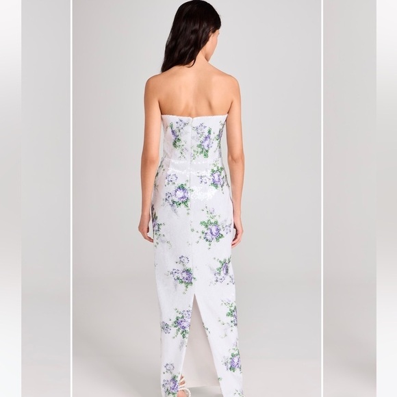 Tanner Fletcher Marilyn Floral Sequin Strapless Dress Shopbop - Picture 2 of 11